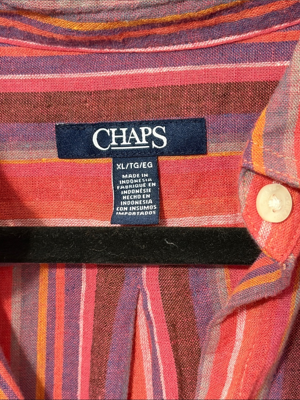 NWT Women’s Chaps Long Sleeved Full Button Shirt Linen/Cotton Size XL - Picture 4 of 6